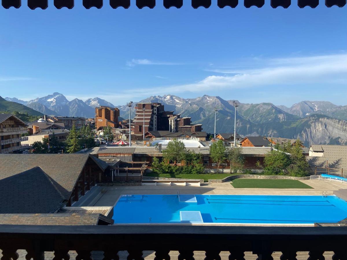 Superbe Studio Avec Vue Exceptionnelle Alpe d'Huez Bagian luar foto